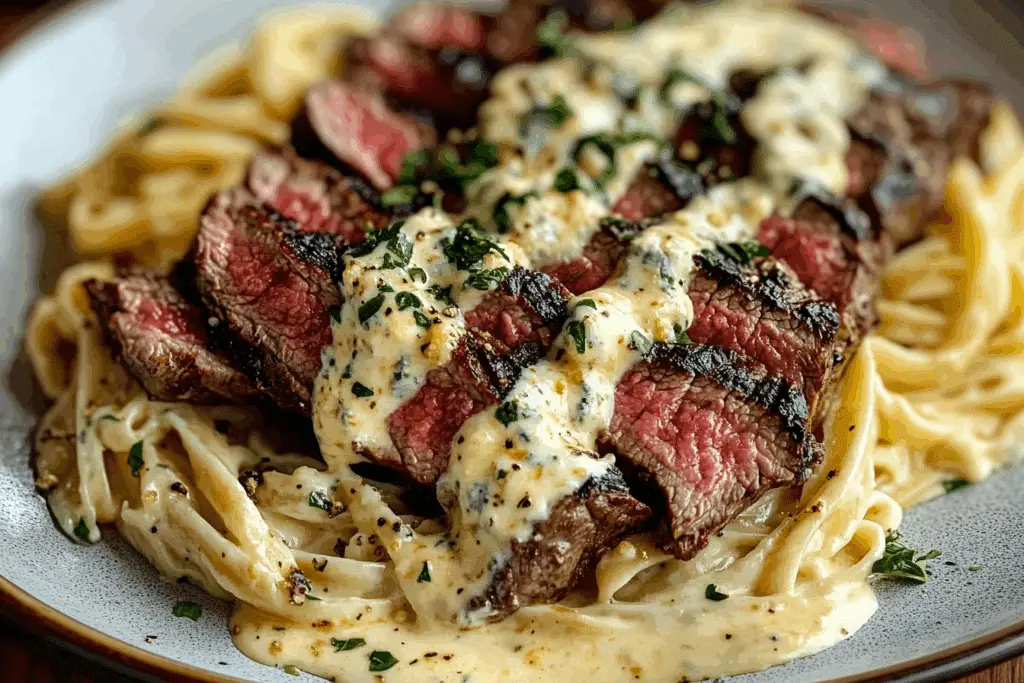 Steak Gorgonzola Alfredo Delight