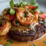 Steak with Creamy Shrimp & Lobster Sauce