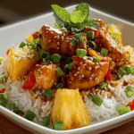 Sweet & Savory Pineapple Chicken with Rice
