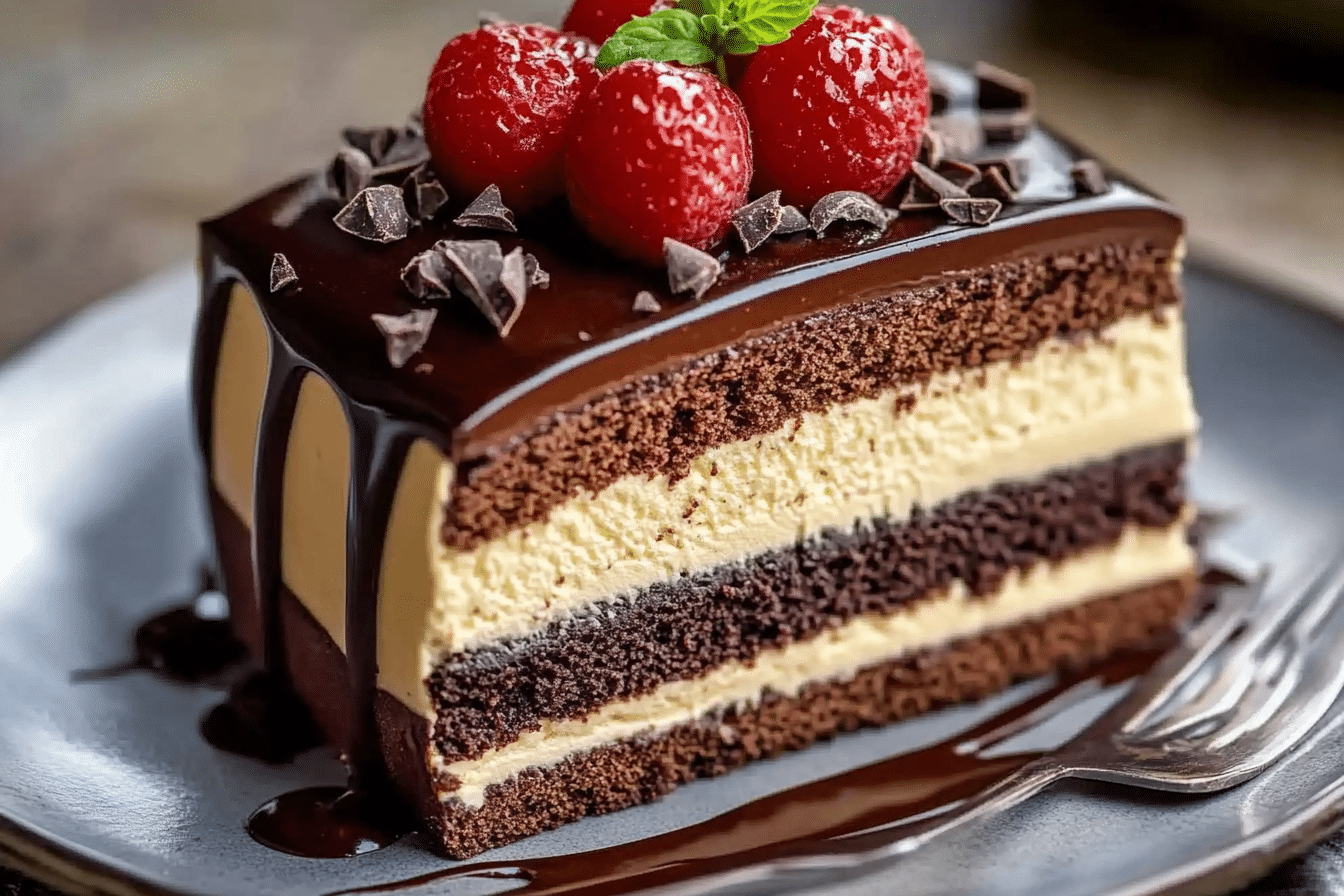 Triple Chocolate Mousse Cake