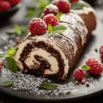 Triple Chocolate Roll Cake