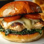 White Cheddar & Spinach Chicken Burgers