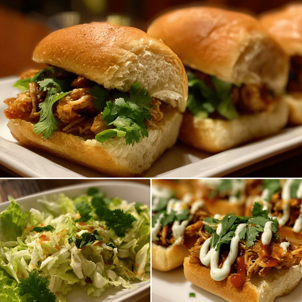 Assembling Bang Bang Chicken Sliders Step by Step