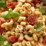 baked feta pasta recipe with roasted cherry tomatoes