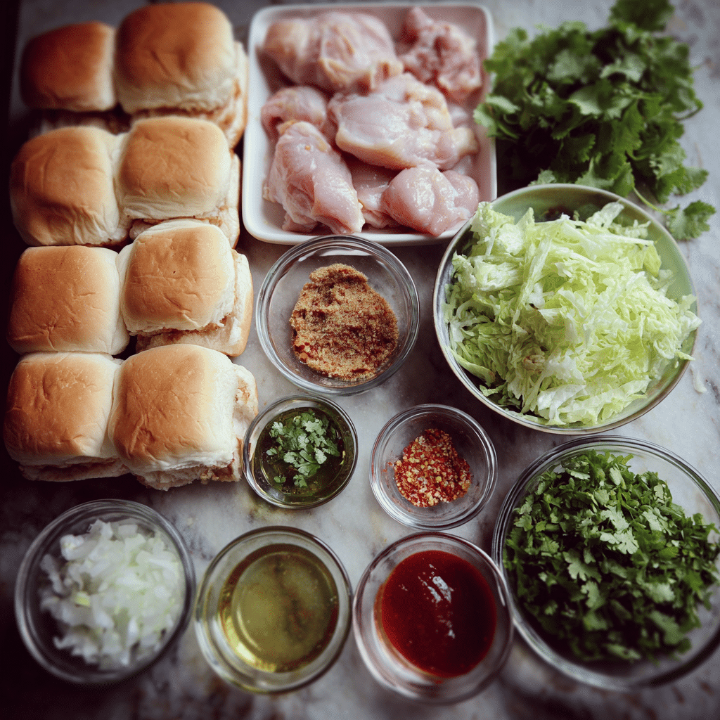 Ingredients for Bang Bang Chicken Sliders Recipe
