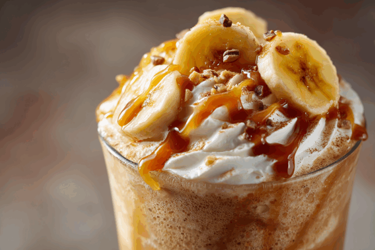 Caramelized Banana Iced Latte homemade recipe
