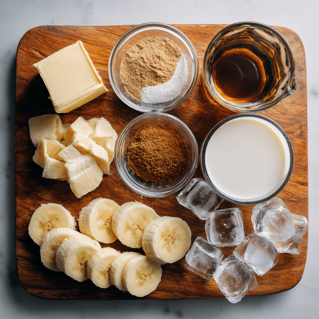 Caramelizing banana slices for iced latte