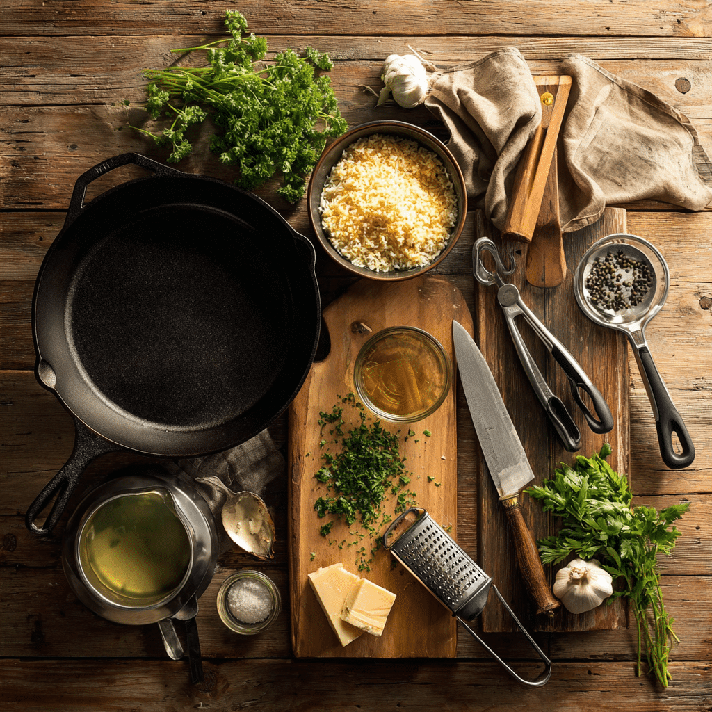 Essential kitchen equipment for making Creamy Pepper Jack Chicken and Sausage Pasta