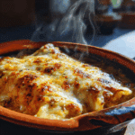 Enchirito Recipe with melted cheese and enchilada sauce