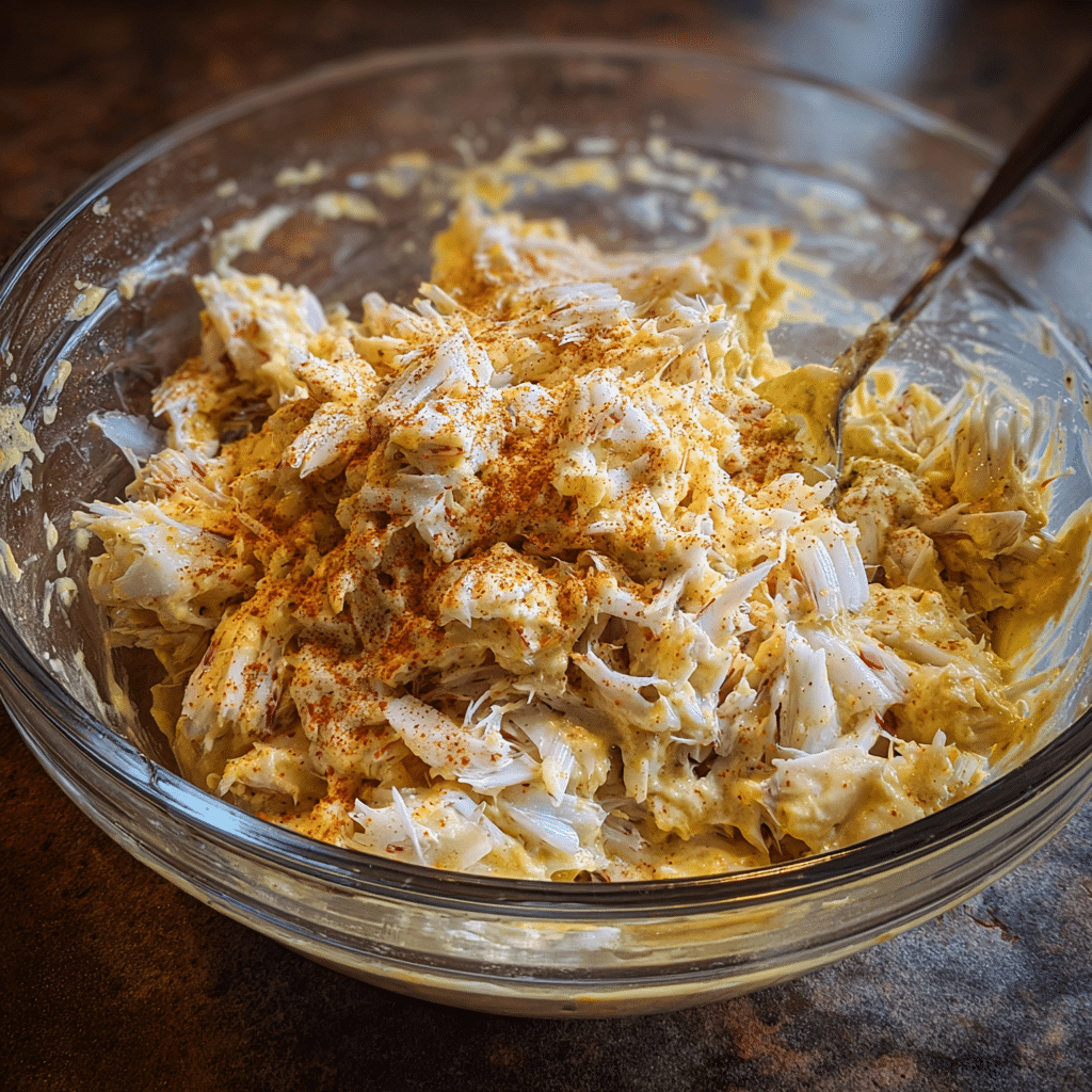 Famous Crab Bombs mixture in preparation