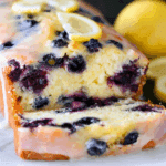 Moist Lemon Blueberry Bread with glaze