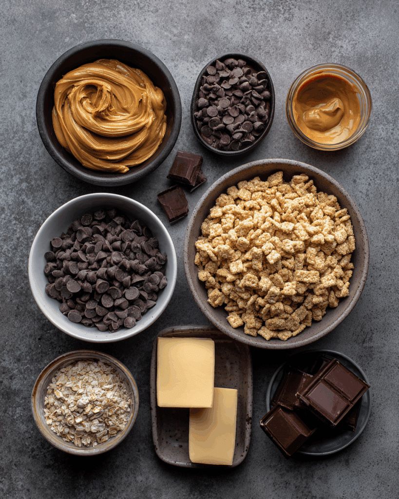 Melting dark chocolate with peanut butter for crunch cups