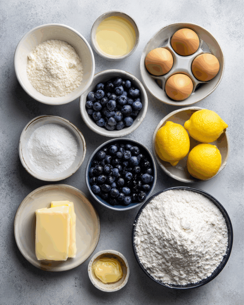 Mixing lemon blueberry bread batter with fresh blueberries