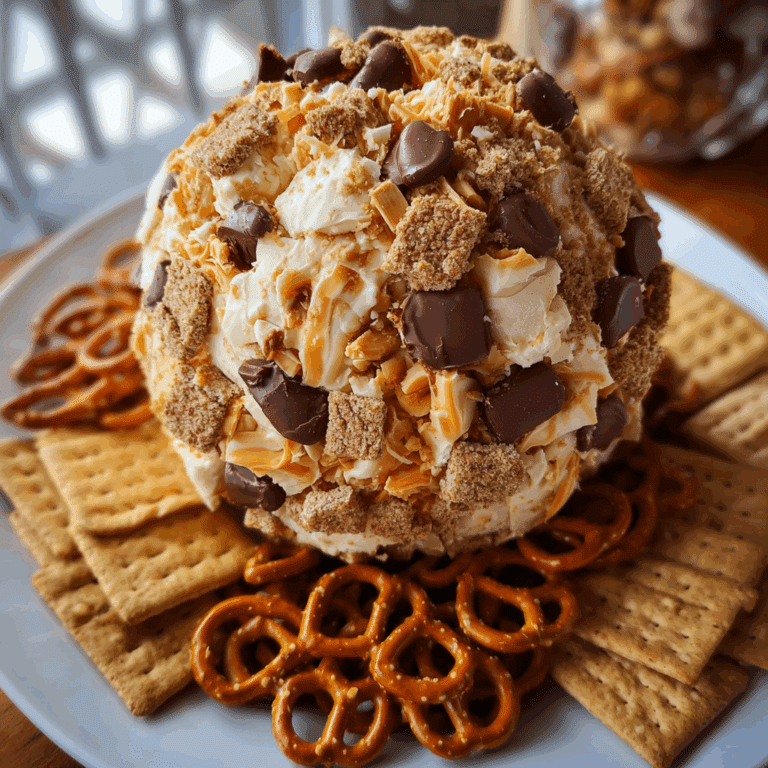 Reese’s Cheese Ball served with crackers and pretzels