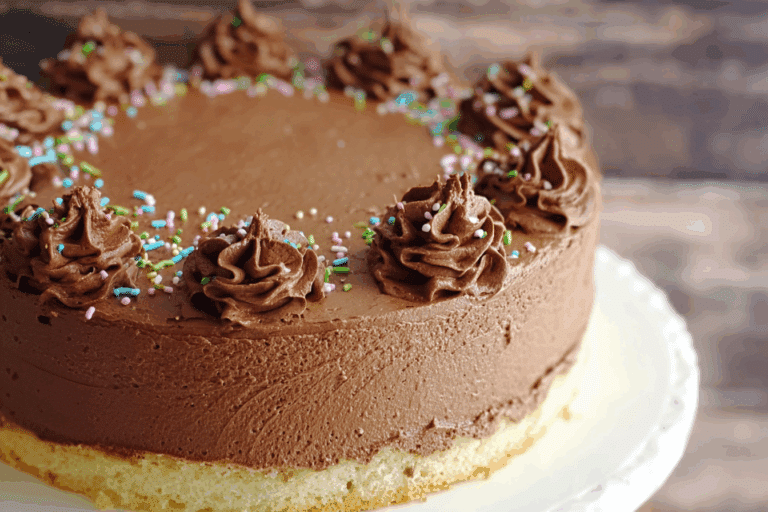 Vanilla Cake with Chocolate Mousse Filling Recipe