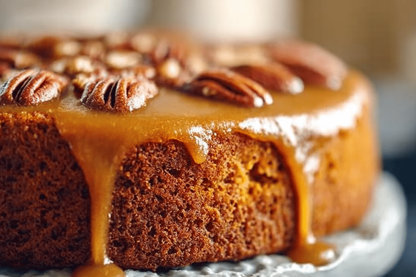 Most Delicious Sweet Potato Butter Cake close-up
