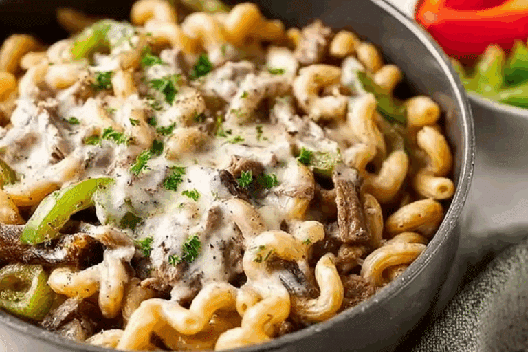 Philly Cheesesteak Pasta