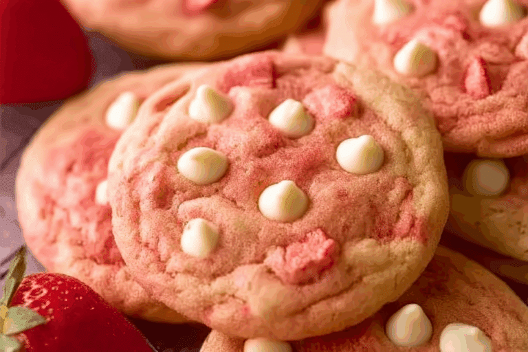 Strawberry White Chocolate Chip Cookies