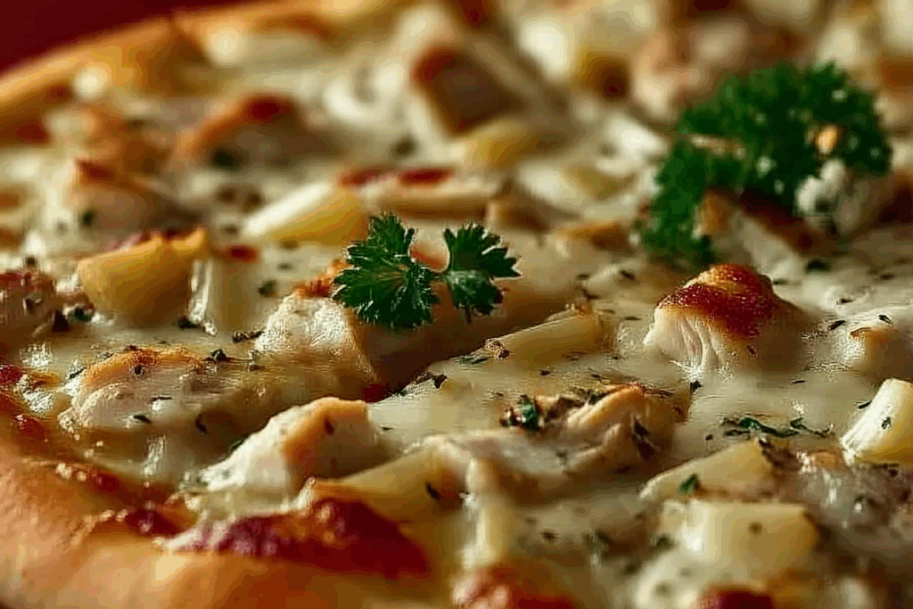 Roasted Garlic White Chicken Pizza