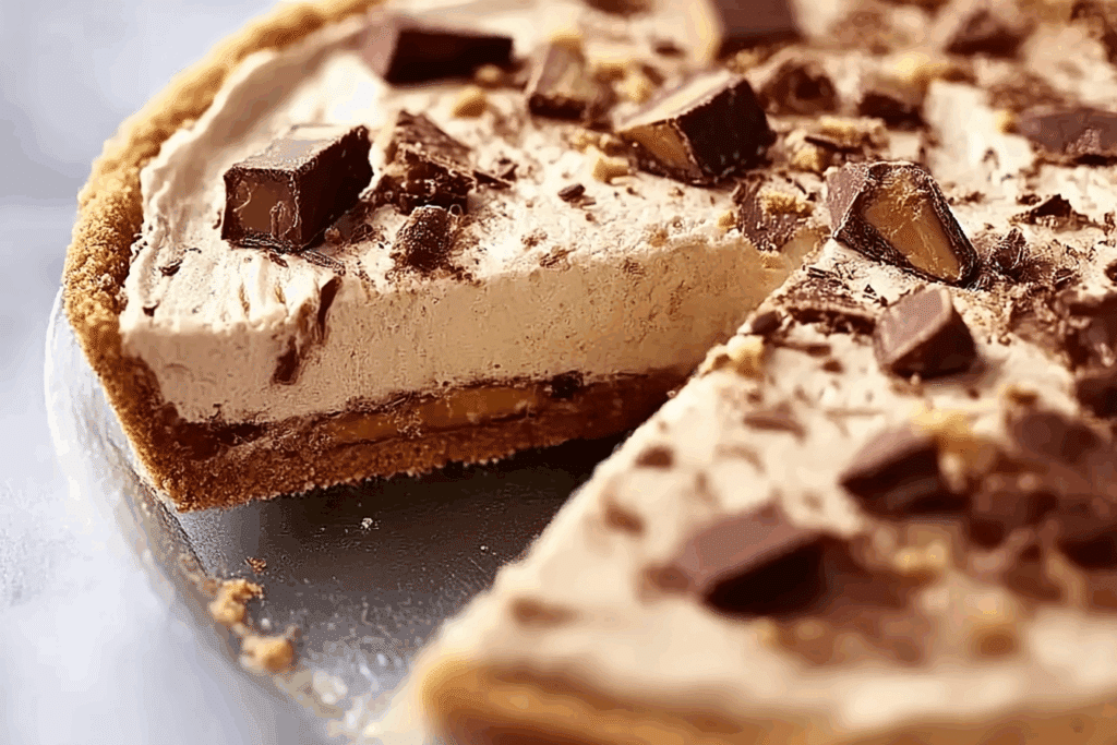 No Bake Snickers Bar Pie