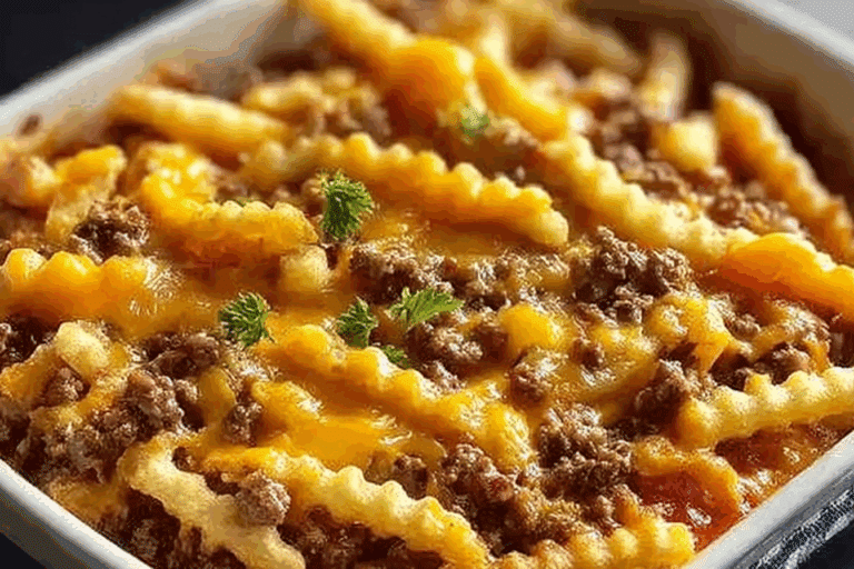 Cheeseburger French Fry Bake