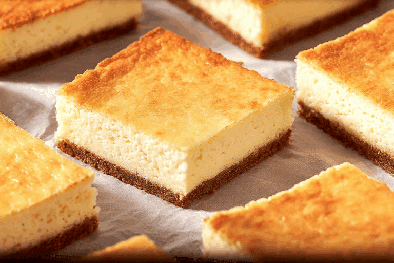 Fluffy Baked Cheesecake Bars