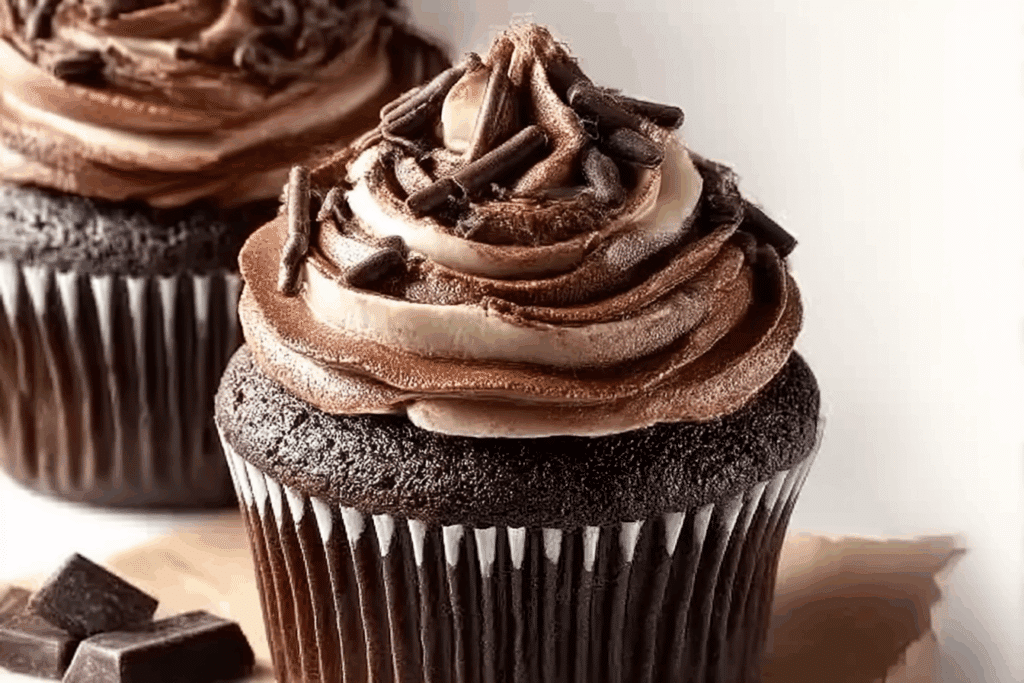 Chocolate Coffee Cream Cupcakes