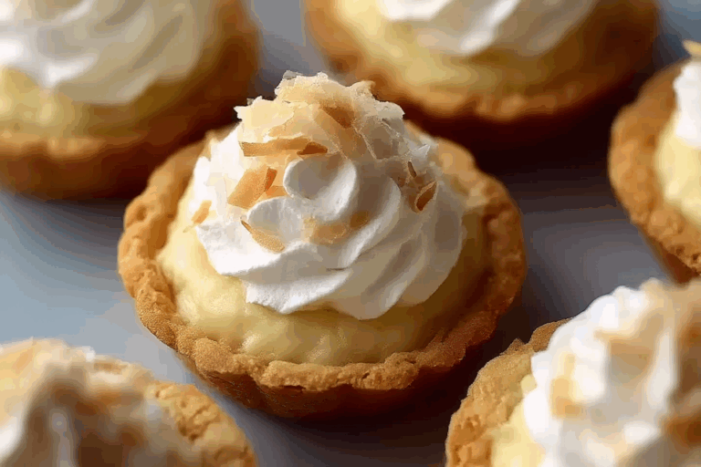 Coconut Cream Pie Cookie Cups