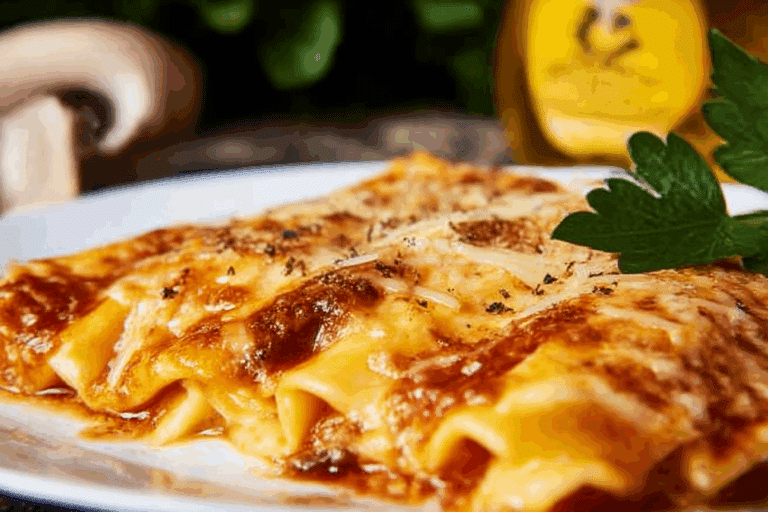 Mushroom and Truffle Oil Manicotti