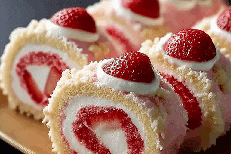 Strawberry Shortcake Cheesecake Rolls