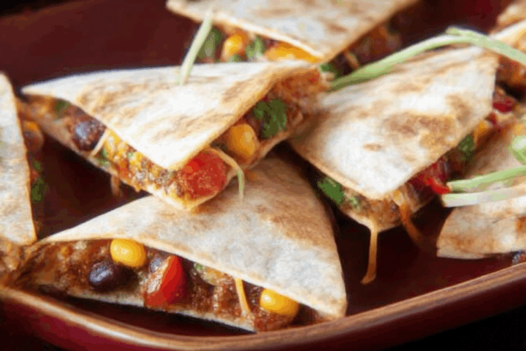 Spicy Black Bean Quesadilla Bites