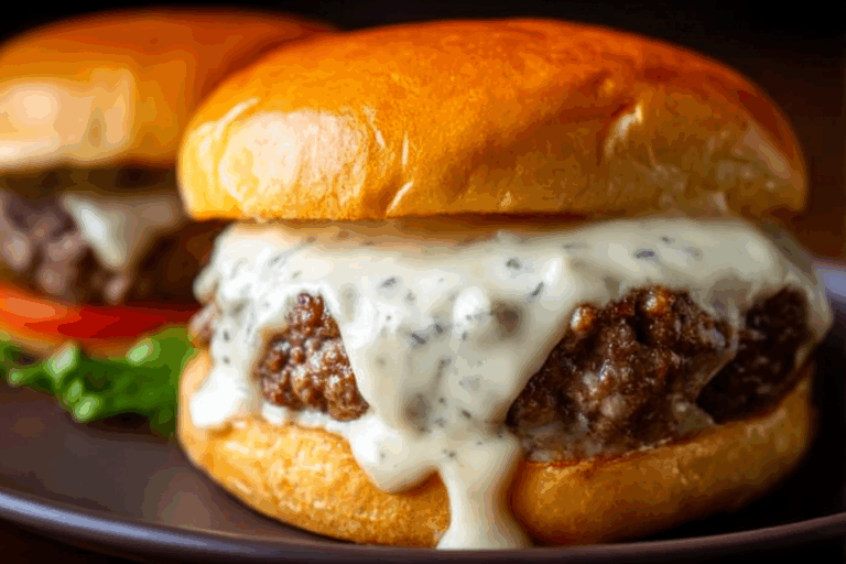 Garlic Overload Burgers with Creamy Garlic Burger Sauce