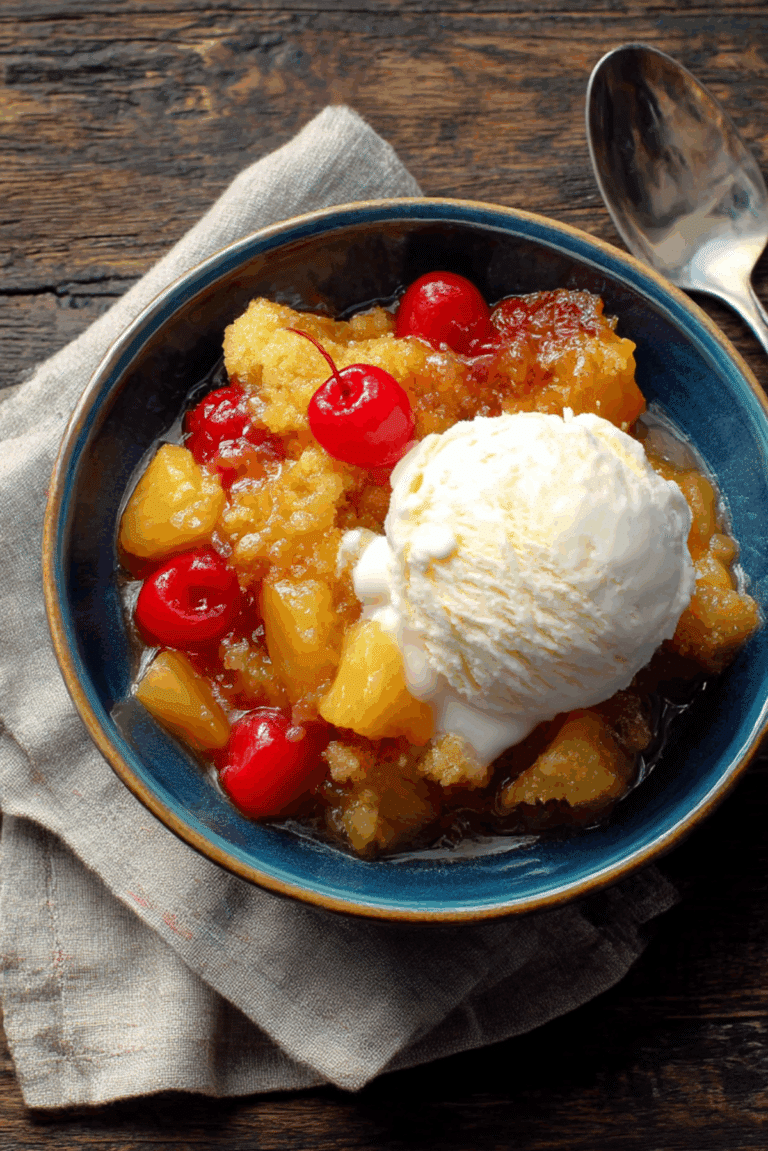 Slow-Cooker Pineapple Upside-Down Dump Cake
