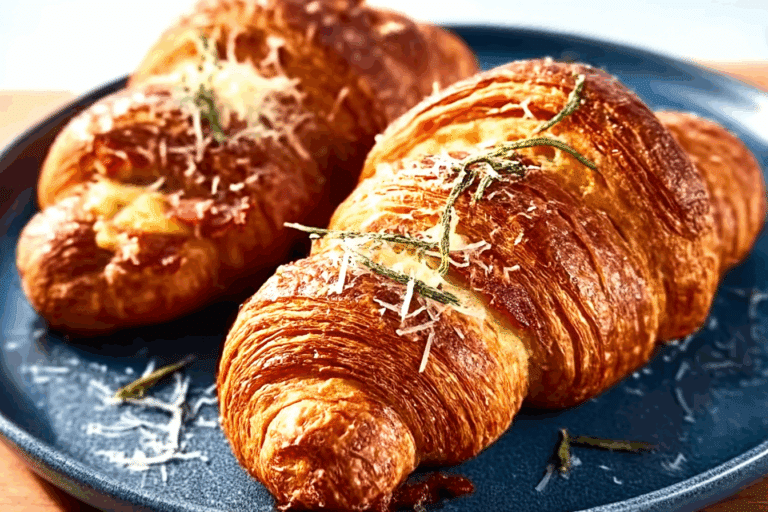 Air Fryer Croissant Breakfast Boats