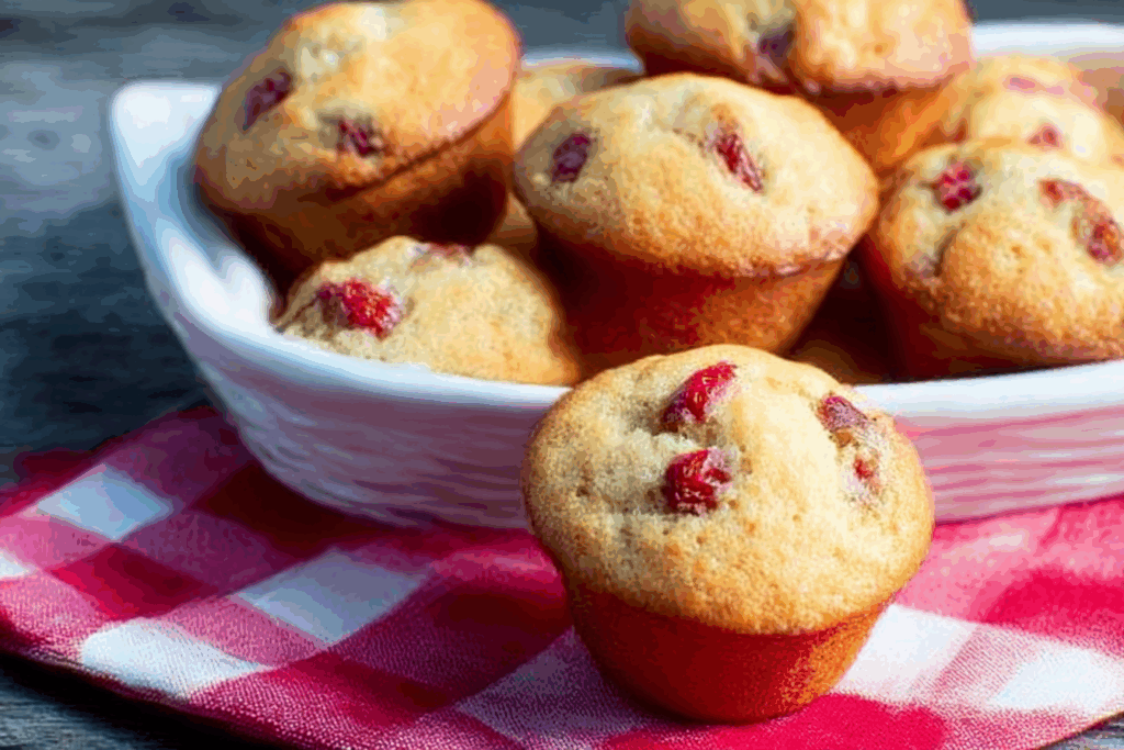 Moist Fresh Strawberry Muffins