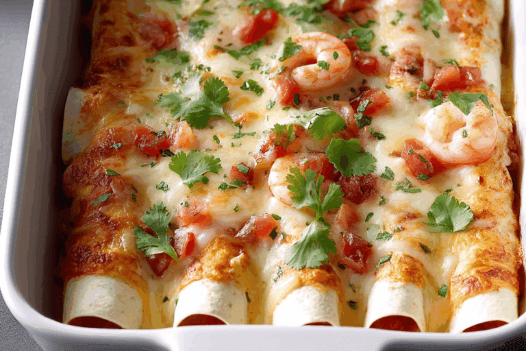 Over‑the‑Border Shrimp Enchiladas