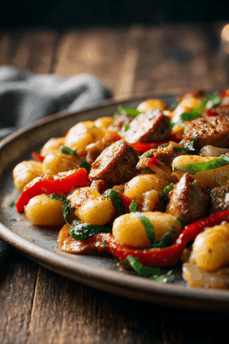 Sheet-Pan Gnocchi with Sausage and Peppers