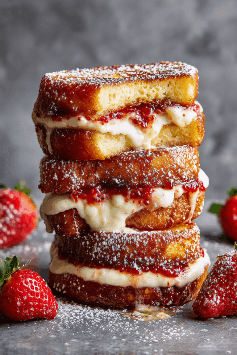 Fried Strawberry Cheesecake Sandwiches