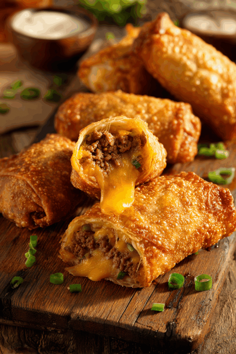 Cheeseburger Egg Rolls