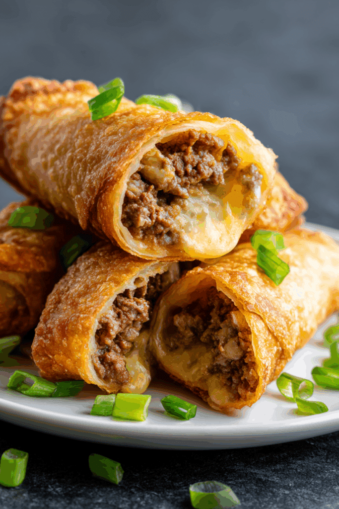 Cheeseburger Egg Rolls