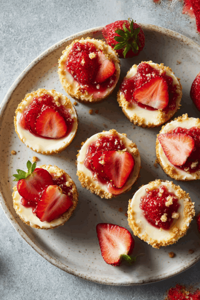 Strawberry Crunch Cheesecake Bites