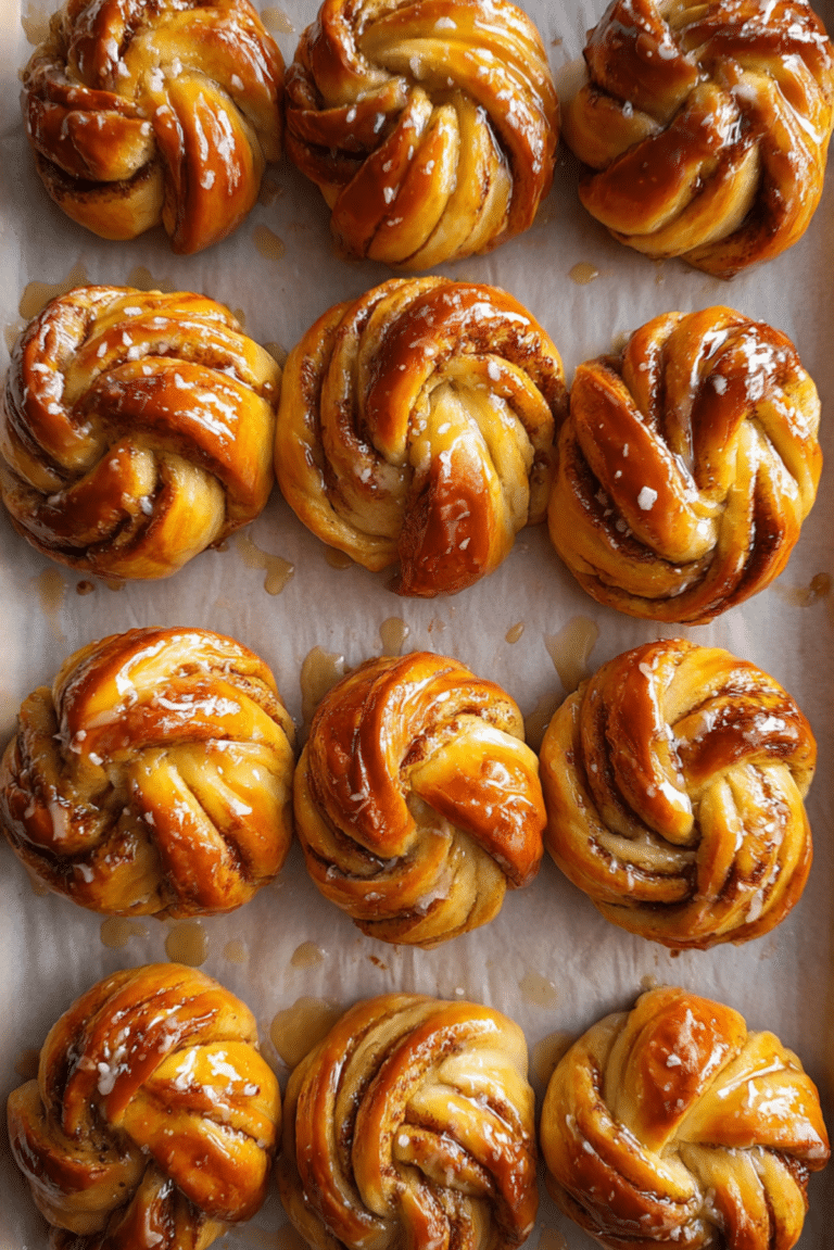 The BEST Cinnamon Knots with Honey Glaze