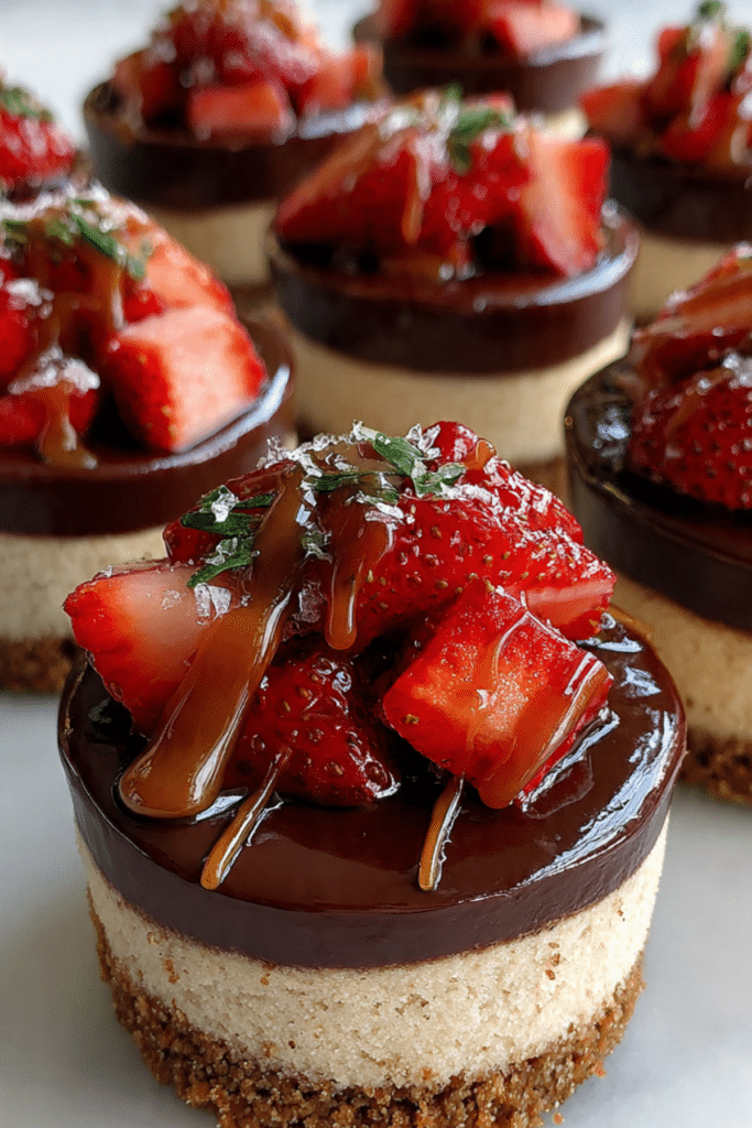 Strawberry Nutella Cheesecakes