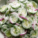 Creamy Horseradish Cucumber Salad
