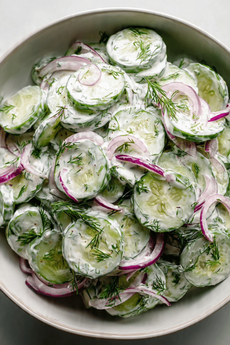 Creamy Horseradish Cucumber Salad