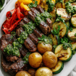 Steak & Potato Chimichurri with Fresh Summer Vegetables