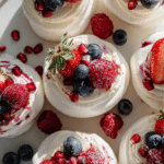 Mini Berry Ripple Cheesecake Pavlovas