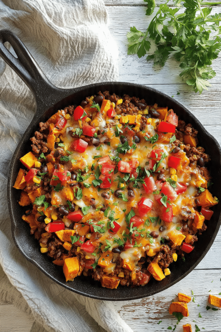 Ground Turkey Sweet Potato Skillet