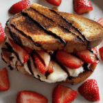 Gourmet Grilled Cheese with Mascarpone, Strawberries, and Balsamic Glaze
