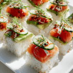 Crispy Rice Sushi Recipe with Smoked Salmon and Avocado
